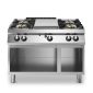 Solid top αερίου 7kW & 4 φλόγ. (1x6kW+3x10kW) με ανοικτή βάση R90/120TPPGF/A ROC900