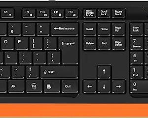 A4TECH ΑΣΥΡΜΑΤΟ SET FG1010 ΠΛΗΚΤΡΟΛΟΓΙΟ - ΠΟΝΤΙΚΙ F1010, ΜΑΥΡΟ/ΠΟΡΤΟΚΑΛΙ